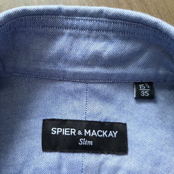 Spier & Mackay slim fit blue oxford shirt - Picture 4 of 4